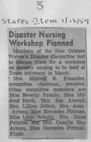 Disaster nursing workshop planned