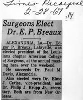 Surgeons elect Dr. E.P. Breaux