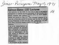 Salmon slates LSU lectures