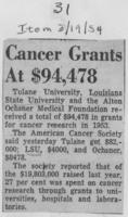 Cancer grants at $94,478