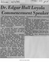 Dr. Edgar Hull Loyola commencement speaker