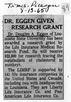 Dr. Eggen given research grant