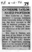 Catherine Taylor named professor