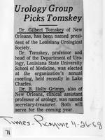 Urology group picks Tomskey