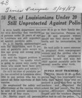36 pct. of Louisianians under 20 still unprotected against Polio