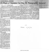 Radiological defense: Ill effects of radiation can now be photographed, measured