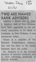 Two are named bank advisors