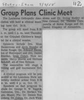 Group plans clinic meet