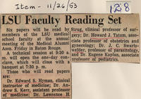 LSU faculty reading set