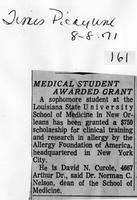 Medical student awarded grant