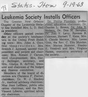 Leukemia society installs officers