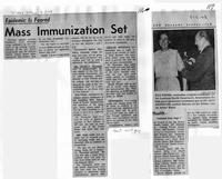 Epidemic is feared:  mass immunization set