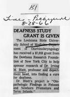 Deafness study grant is given