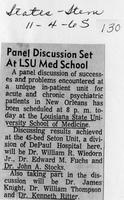 Panel discussion set at LSU med school