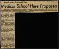 Medical School Here Proposed
