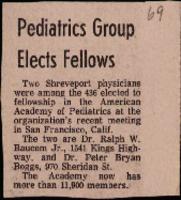 Pediatrics Group Elects Fellows