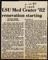 LSU Med Center '82 Renovation Starting