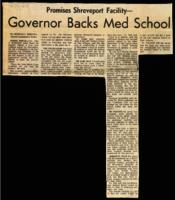 Governor Backs Med School