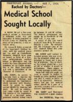 Medical School Sought Locally