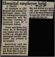 Hospital Employee Held