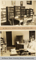 Two views of Mr. Anderson's Office, Central School, 1935