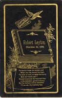 Robert Layton Memorial Card