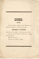 Georgia Tucker Stubbs Funeral Notice