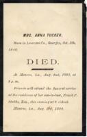 Anna Tucker Funeral Notice