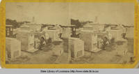 St. Louis Cemetary number 1 showing the tomb of "Cazadores Volantes" in the late 1860s