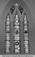 Stained glass windows at Grace Episcopal Church in Saint Francisville Louisiana in the 1980s