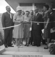 Ribbon cutting ceremonies at the public library in Plaquemines Parish Louisiana in 1962