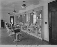 Barber shop in the Louisiana State Capitol in 1932