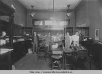 View inside Minden Louisiana Bank in early 1900s