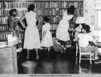 Interior view of the Carver branch library in Rapides Parish Louisiana circa 1950s
