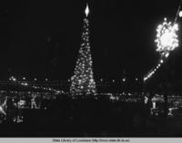 Singing Christmas tree at the Christmas Festival in Natchitoches Louisiana circa 1969