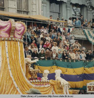 Rex Parade float with king of Rex in New Orleans Louisiana in 1968