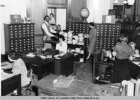 Reference department at the State Library in Baton Rouge Louisiana in the 1940s