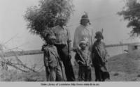 Native Americans in traditional costume in Dulac Louisiana in 1935