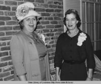 State librarian Sallie Farrell with Ellen Bryan Moore in Baton Rouge Louisiana in 1963