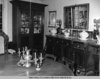 Dining room at Parlange plantation in New Roads Louisiana circa 1971