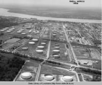 Aerial view of the Shell Refinery in Norco Louisiana in 1959