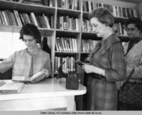 Interior of the Opelousas-Eunice public library bookmobile in Opelousas Louisiana in 1965