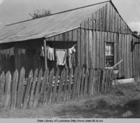 Acadian house on Belle River in Assumption Parish Louisiana in 1946