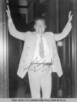 Huey Long photograph with his signature from 1935