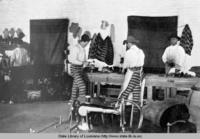 Prisoners working at the shoe factory at the Louisiana State Penitentiary in Baton Rouge Louisiana circa 1901