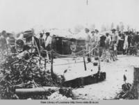 Battery of Indiana artillery in Port Hudson Louisiana during the Civil War