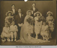 Brocato and DeFatta wedding party in Shreveport Louisiana in the 1920s