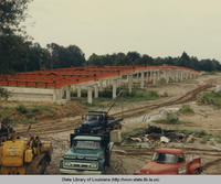 Construction of the Interstate Highway in Baton Rouge Louisiana in 1964