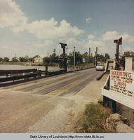 Pontoon bridge at Cutoff Louisiana in 1967