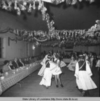 Dancers in Hungarian folk costumes perform at the Hungarian Festival in Albany Louisiana in 1972